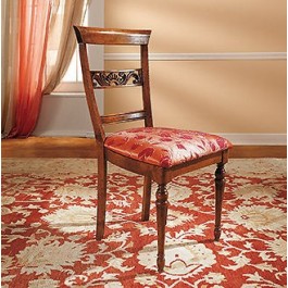 SILLA DE MADERA color nogal asiento tapizado SILLA