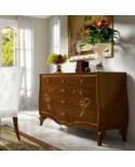 CREDENZA LEGNO 2 ANTE CON DECORO 6 CASSETTI  CHANTAL COLLECTION