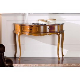 CONSOLLE 1 CASSETTO LEGNO MASSELLO CON INTARSIO