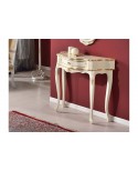 CONSOLA 1 cajón de madera blanco mate