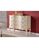 COMO « 3 TIROIRS BLANC BRILLANT EN BOIS