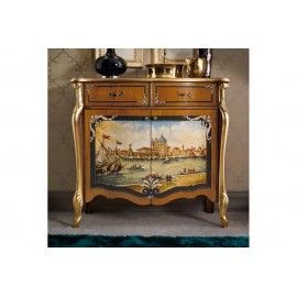 DRESSER BOIS DECORE AVEC LA MAIN INTARSIO