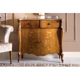CREDENZA LEGNO MASSELLO CON INTARSIO COLORE NOCE