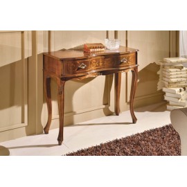 CONSOLLE 1 CASSETTO LEGNO MASSELLO CON INTARSIO