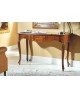 CONSOLLE 1 CASSETTO LEGNO MASSELLO CON INTARSIO COLORE NOCE