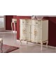 CREDENZA 2 PORTE 1 CASSETTO LEGNO MASSELLO LACCATO BIANCO