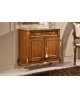 CREDENZA 2 PORTE 2 CASSETTI LEGNO MASSELLO CON INTARSIO COLORE NOCE