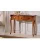 CONSOLLE 3 CASSETTI LEGNO MASSELLO CON INTARSIO