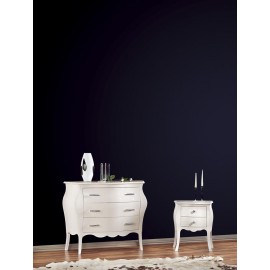 BELIEF COMO '3 DRAWERS GLOSS WHITE WOOD CRAFT