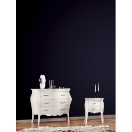 BELIEF COMO '3 DRAWERS GLOSS WHITE WOOD CRAFT