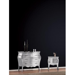 BELIEF COMO '3 DRAWERS SILVER LEAF WOOD CRAFT