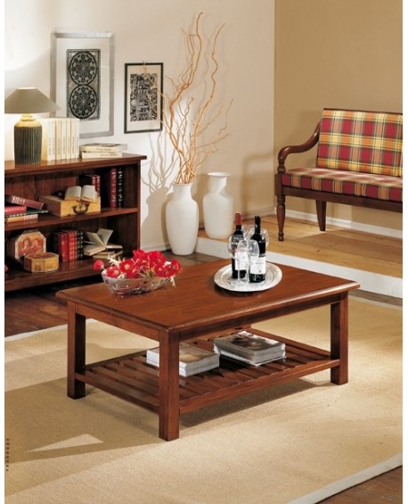 SALON BOIS CARRE TABLE