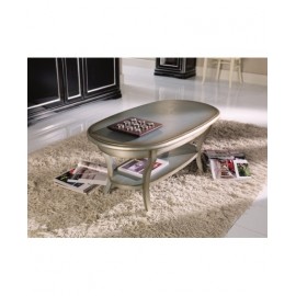 TAVOLINO SALOTTO OVALE LEGNO MASSELLO