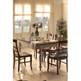 TAVOLO RETTANGOLARE ALLUNGABILE GAMBE CIPOLLOTTO LEGNO MASSELLO