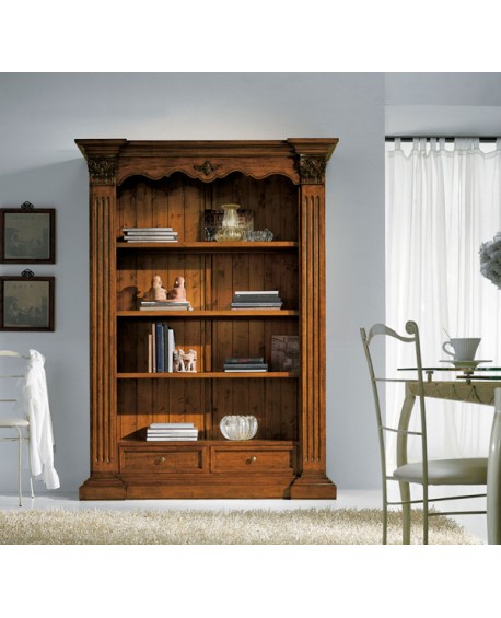 LIBRARY INTAGLIATA wood SOLID L 154 P 49 H 211