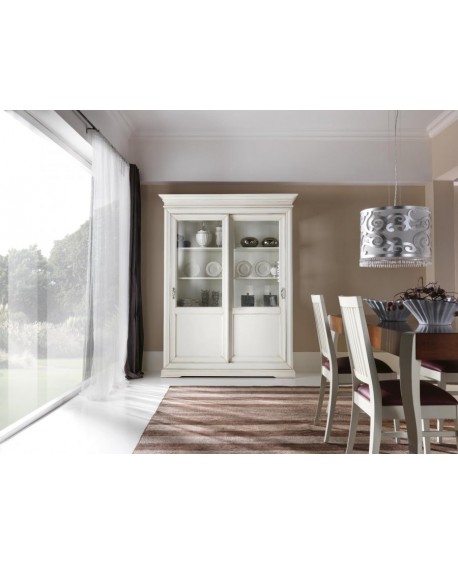 AUSGEWÄHLTE Cristalliera GLOSS WEISS HOLZ