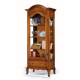 Mur verre vitrine 1 PORTE BOIS SOLIDE L 80 P 45 H 196