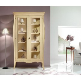 MOBILE  VETRINA AVORIO ANTICATO LEGNO MASSELLO