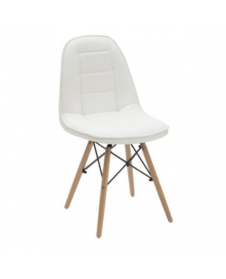 Silla blanca imitación de madera ESTRUCTURA