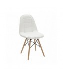 Silla blanca imitación de madera ESTRUCTURA