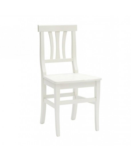 SEDIA IN LEGNO COLORE BIANCO OPACO
