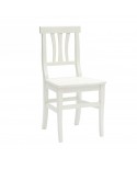 STUHL AUS HOLZ MATT WEISS