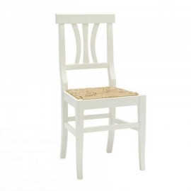 SEDIA IN LEGNO COLORE BIANCO OPACO