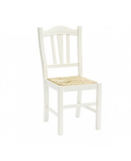 SEDIA IN LEGNO COLORE BIANCO OPACO