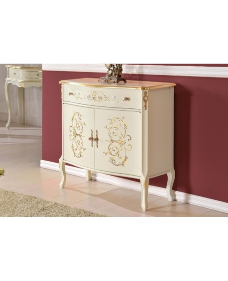 PLACARD 2 PORTES 1 TIROIR GLOSS SOLIDES EN BOIS BLANC