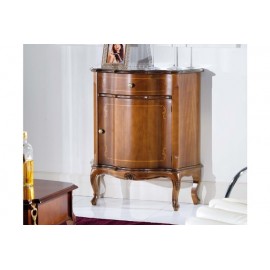 Armario 1 puerta de madera 1 cajón con INLAY