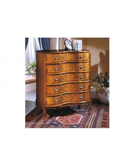 Nachtstuhl 5 FACH HOLZ MIT INLAY