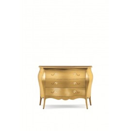 MÖBEL Nachtstuhl ‚CASSETTIERA bombato Blattgold