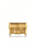 MÖBEL Nachtstuhl ‚CASSETTIERA bombato Blattgold