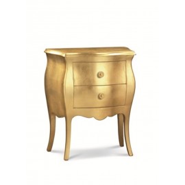 Holz NACHTTISCH bombato GOLD L 49 P 29 H 61