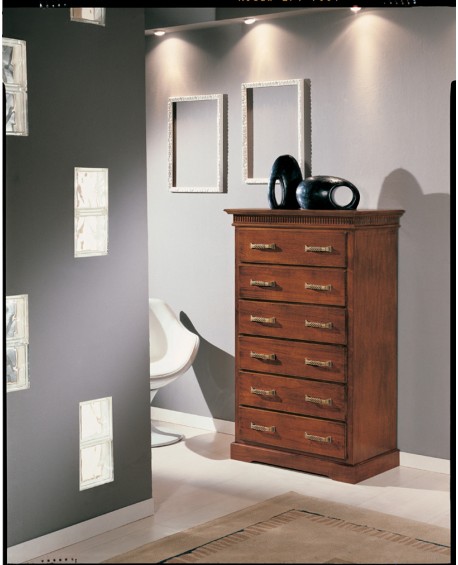 Holz Nussbaum Kommode mit x Schlafzimmer COLOR INLAY