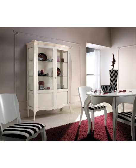 MUESTRA DE BIBLIOTECA MÓVIL lacado marfil REDONDEADO SÓLIDO