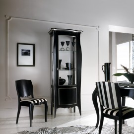 VITRINE CABINET LAQUÉE SOLID ROND