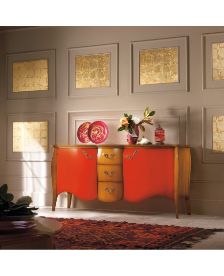 MOBILE LACQUERED DRESSER BOMBATA BICOLORE SOLID