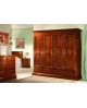 ARMADIO 4 ANTE 4 CASSETTI LEGNO MASSELLO L 235 P 60 H 217