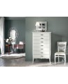 CHEST 7 DRAWERS GLOSS WEISS HOLZ L 85 P 47 H 139