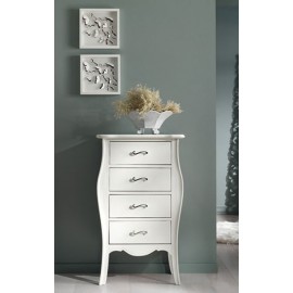 CASSETTIERA SHAPED MASSIVHOLZ HOLZ GLOSS WEISS L 62 P 42 H 105