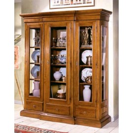 CRISTALLIERA LIBREIA Armario SHOWCASE 3 puertas en SOLID MADERA L 179 P 49 H 200