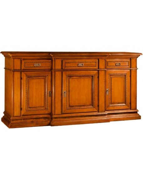 SIDEBOARD 3 DOORS AND DRAWER SOLID WOOD L 234 P 58 H 113