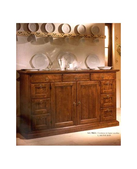 Armario MADERA SÓLIDA 2 puertas y CAJÓN 9 L 160 P 45 H 95