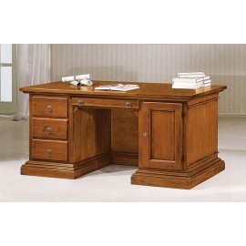 SCHREIBTISCH GESCHNITZTER HOLZ L 170 P 80 H 78