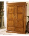 ARMADIO 2 ANTE 2 CASSETTI INTARSIATO LEGNO MASSELLO L 145 P 62 H 204