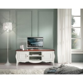 DOOR TV GLOSS WEISS BICOLORE MASSIVHOLZ HOLZ L 160 P 50 H 61