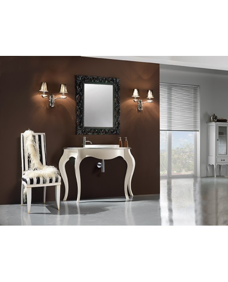 MÖBEL BADMÖBEL bemaltes Holz CRAFT ZWEIFÄRBIGE MIT SPIEGEL