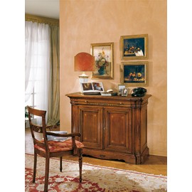 MOBILE CREDENZA STILE BASSANO INTARSIATA LEGNO MASSELLO