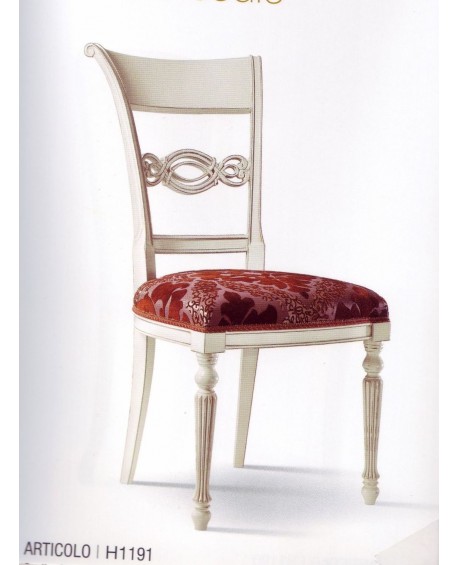 SEDIA legno GINESTRA CON SEDUTA IMBOTTITA L51P64 H 99 INTARSIATA